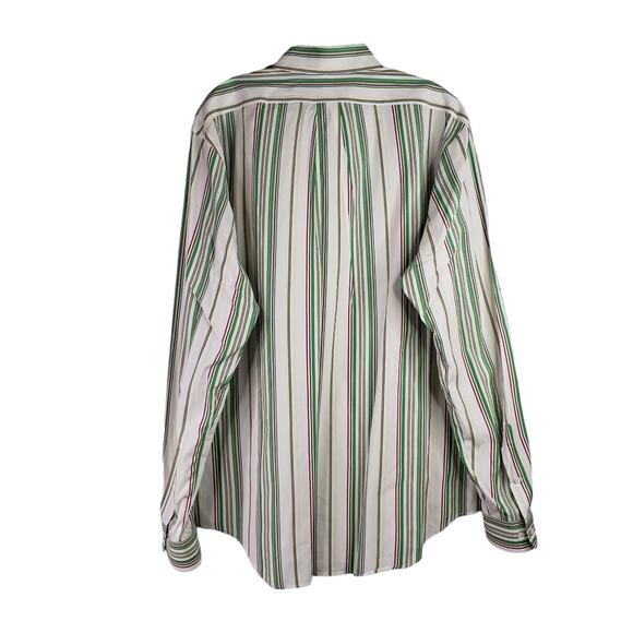 Polo Ralph Lauren Shirt Oxford Men's 16.5 Large LS Button Down Vtg Stripe Multi - Picture 3 of 10